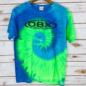 Happy Kids Blue Green OBX Tie Dye T-Shirt